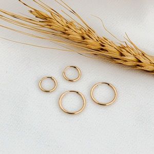 14k gold filled ss huggie hoop earring